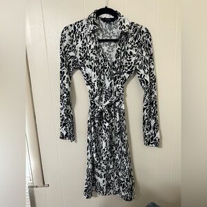 Express collared wrap dress